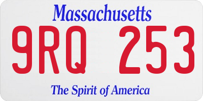 MA license plate 9RQ253