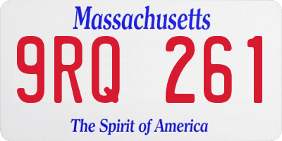 MA license plate 9RQ261