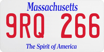 MA license plate 9RQ266