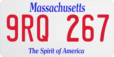 MA license plate 9RQ267