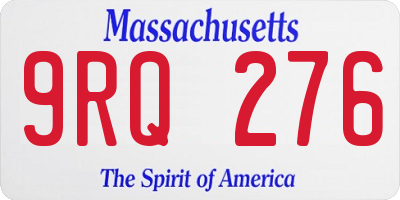 MA license plate 9RQ276
