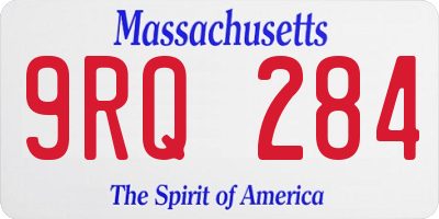 MA license plate 9RQ284