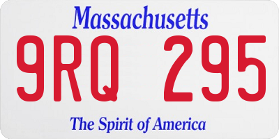 MA license plate 9RQ295