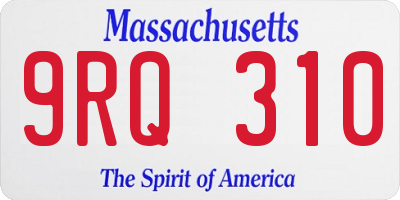 MA license plate 9RQ310