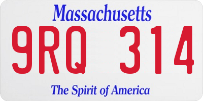 MA license plate 9RQ314