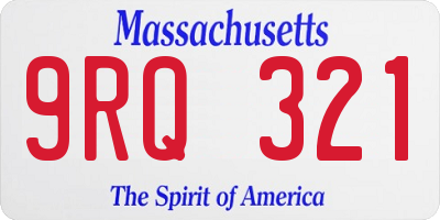 MA license plate 9RQ321