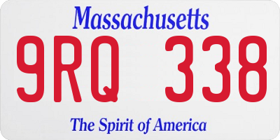 MA license plate 9RQ338