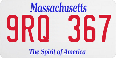 MA license plate 9RQ367