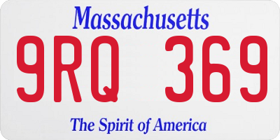 MA license plate 9RQ369