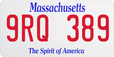 MA license plate 9RQ389