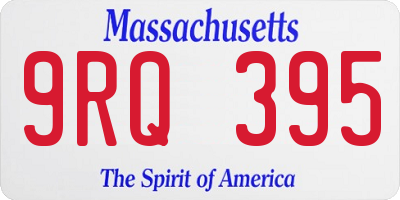 MA license plate 9RQ395