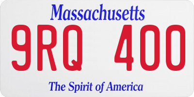 MA license plate 9RQ400
