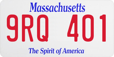 MA license plate 9RQ401
