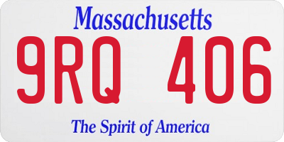 MA license plate 9RQ406