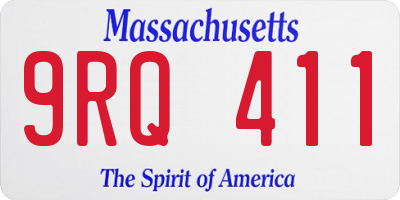 MA license plate 9RQ411