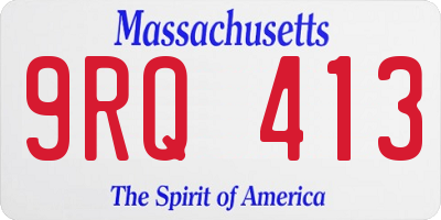 MA license plate 9RQ413