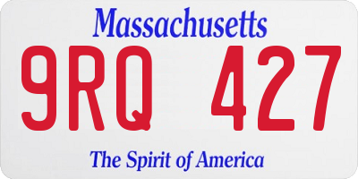 MA license plate 9RQ427