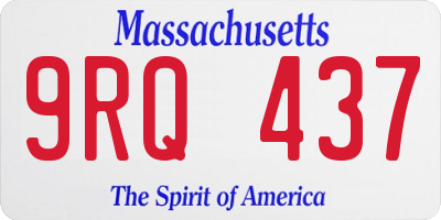 MA license plate 9RQ437