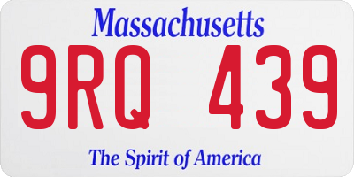 MA license plate 9RQ439