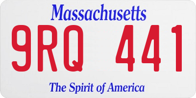 MA license plate 9RQ441