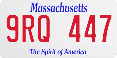 MA license plate 9RQ447