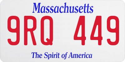 MA license plate 9RQ449