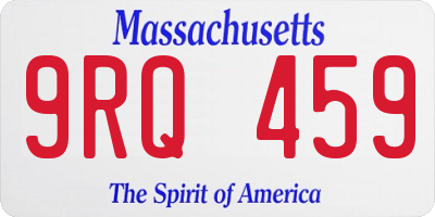 MA license plate 9RQ459