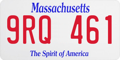 MA license plate 9RQ461