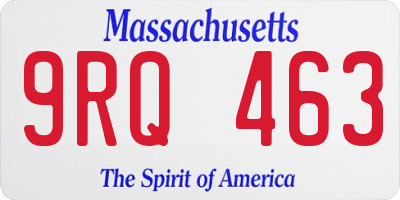 MA license plate 9RQ463