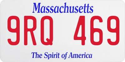 MA license plate 9RQ469
