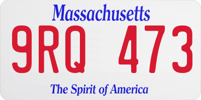 MA license plate 9RQ473