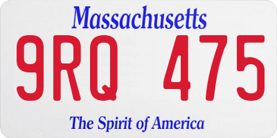 MA license plate 9RQ475