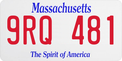 MA license plate 9RQ481
