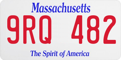 MA license plate 9RQ482