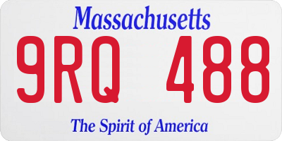MA license plate 9RQ488