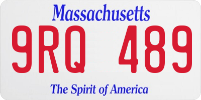 MA license plate 9RQ489