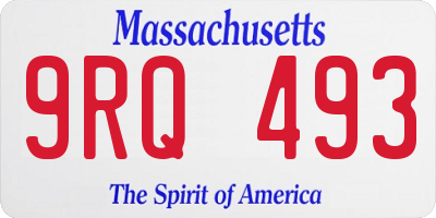 MA license plate 9RQ493