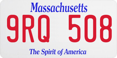 MA license plate 9RQ508