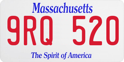 MA license plate 9RQ520