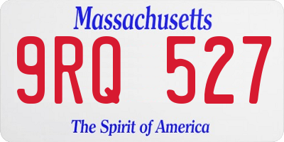 MA license plate 9RQ527