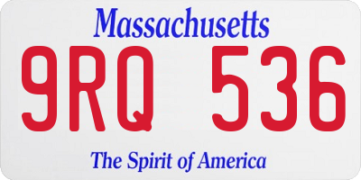 MA license plate 9RQ536