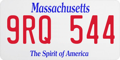 MA license plate 9RQ544