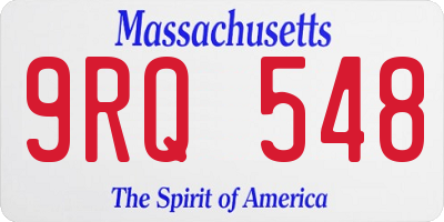 MA license plate 9RQ548