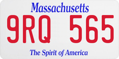 MA license plate 9RQ565