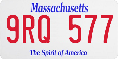 MA license plate 9RQ577