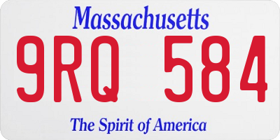 MA license plate 9RQ584