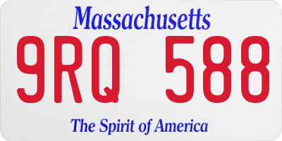 MA license plate 9RQ588