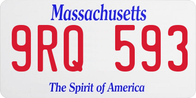 MA license plate 9RQ593