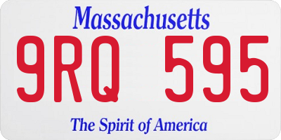 MA license plate 9RQ595
