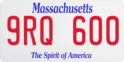 MA license plate 9RQ600